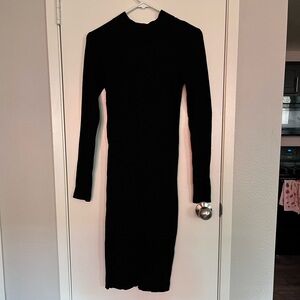 As U Wish Black Long Sleeve Dress